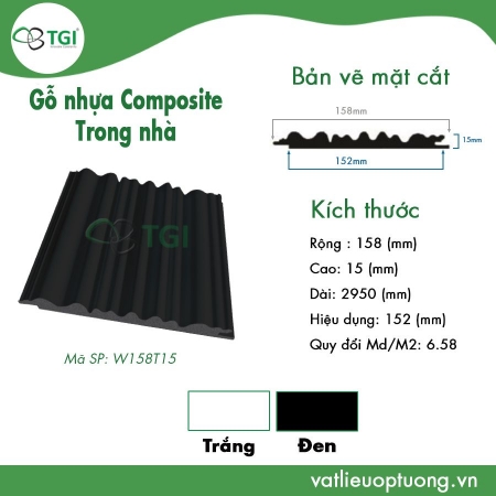Gỗ Nhựa Composite Trong Nhà W158T15