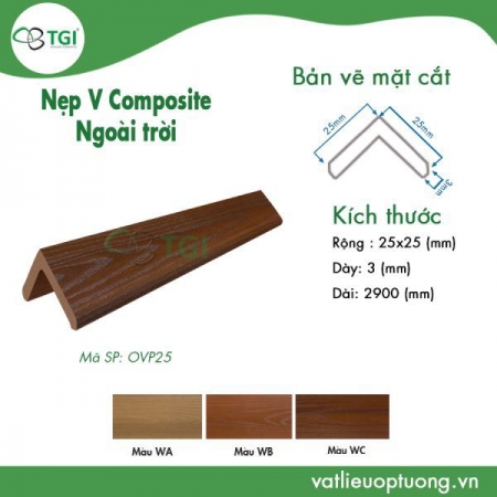 Nẹp Chữ V Ngoài Trời OVP25